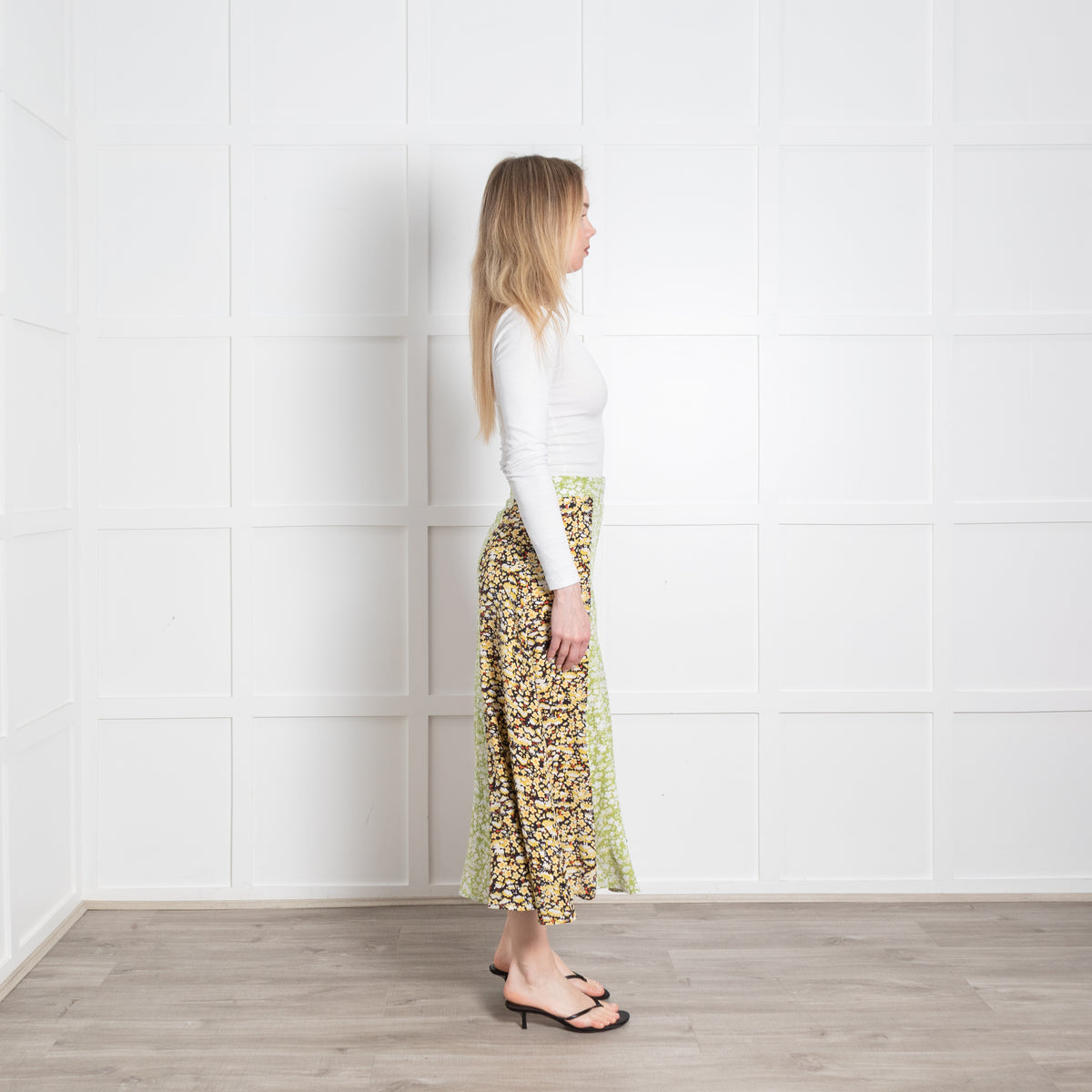 Stine Goya Multicolour Floral Front Slit Midi Skirt