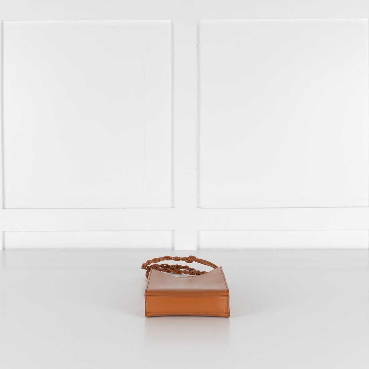 Jil Sander Tan Leather Braided Strap Small Bag