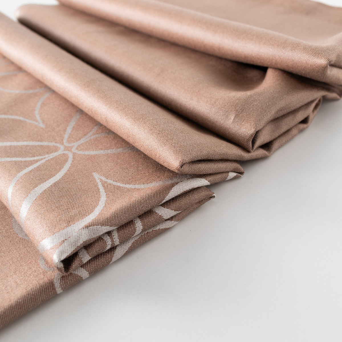 Loewe Brown Fine Silk Jacquard Logo Tassle Scarf