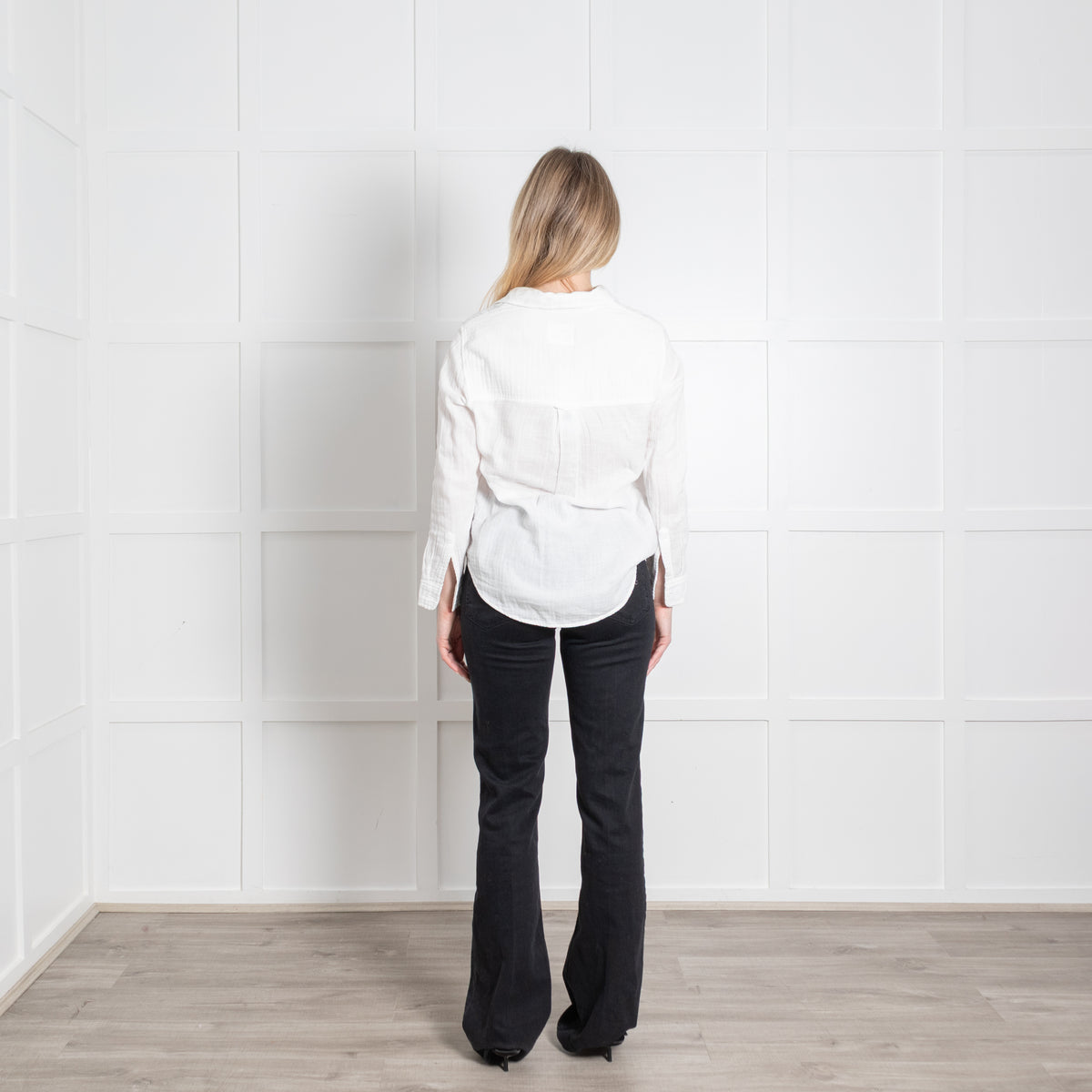 Rails White Cotton Long Sleeve Shirt
