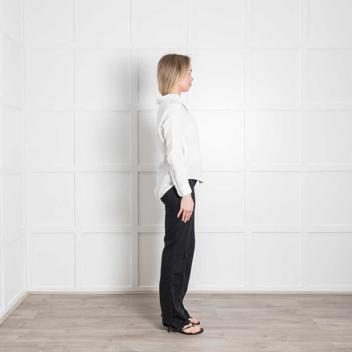 Rails White Cotton Long Sleeve Shirt