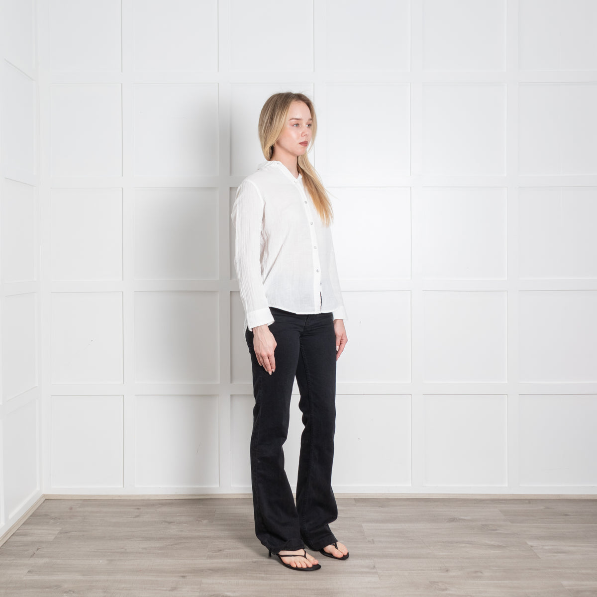 Rails White Cotton Long Sleeve Shirt