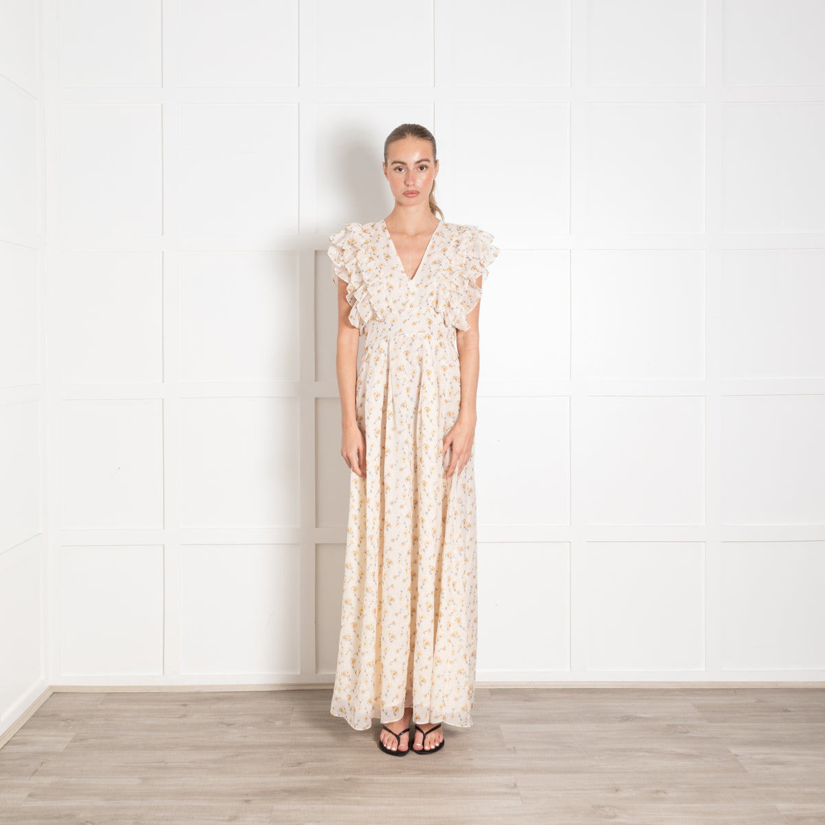 Ridley London Silk Daisy Print Midi Dress