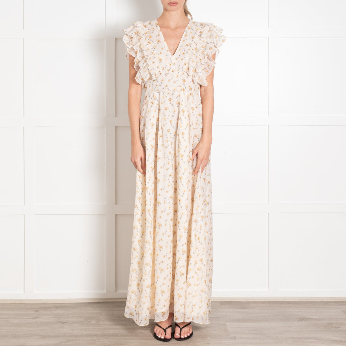 Ridley London Silk Daisy Print Midi Dress