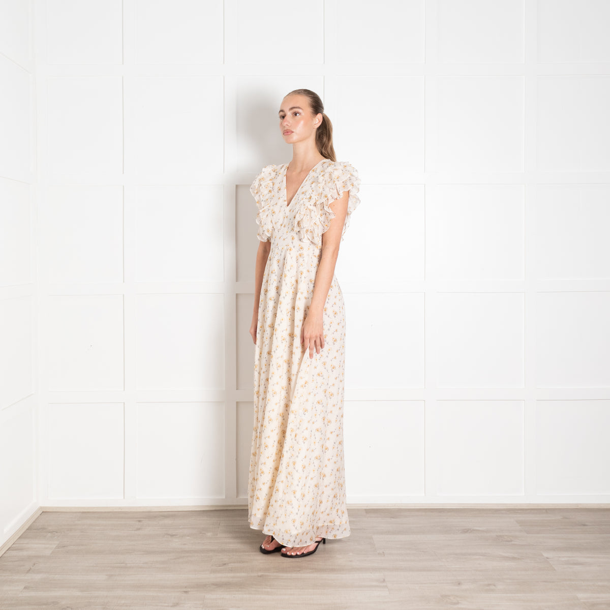Ridley London Silk Daisy Print Midi Dress