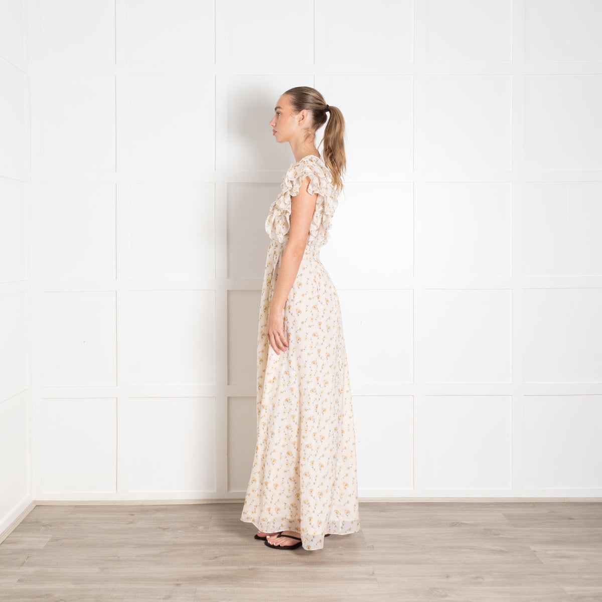 Ridley London Silk Daisy Print Midi Dress
