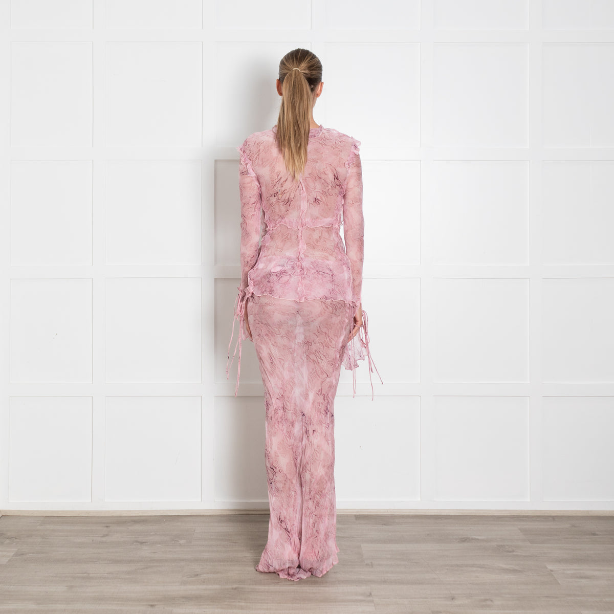 Rat & Boa Pale Pink Cobra Maxi Skirt