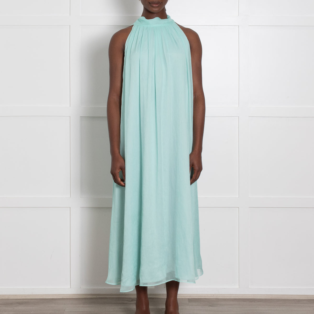 Rotate Turquoise Halterneck Midi Dress