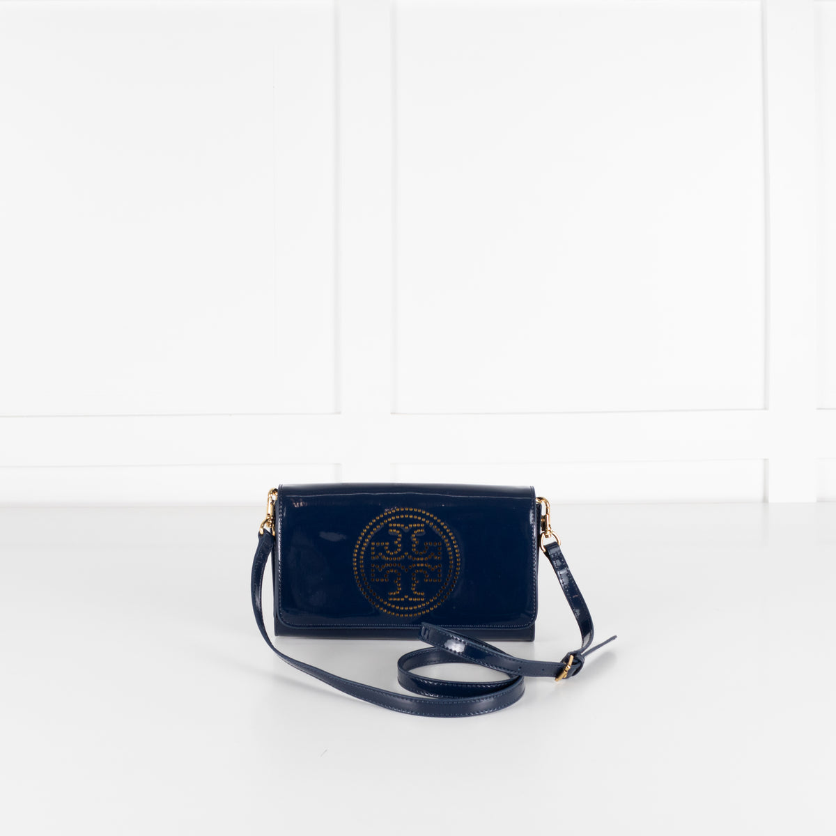 Tory Burch Navy Patent Small Crossbody Bag
