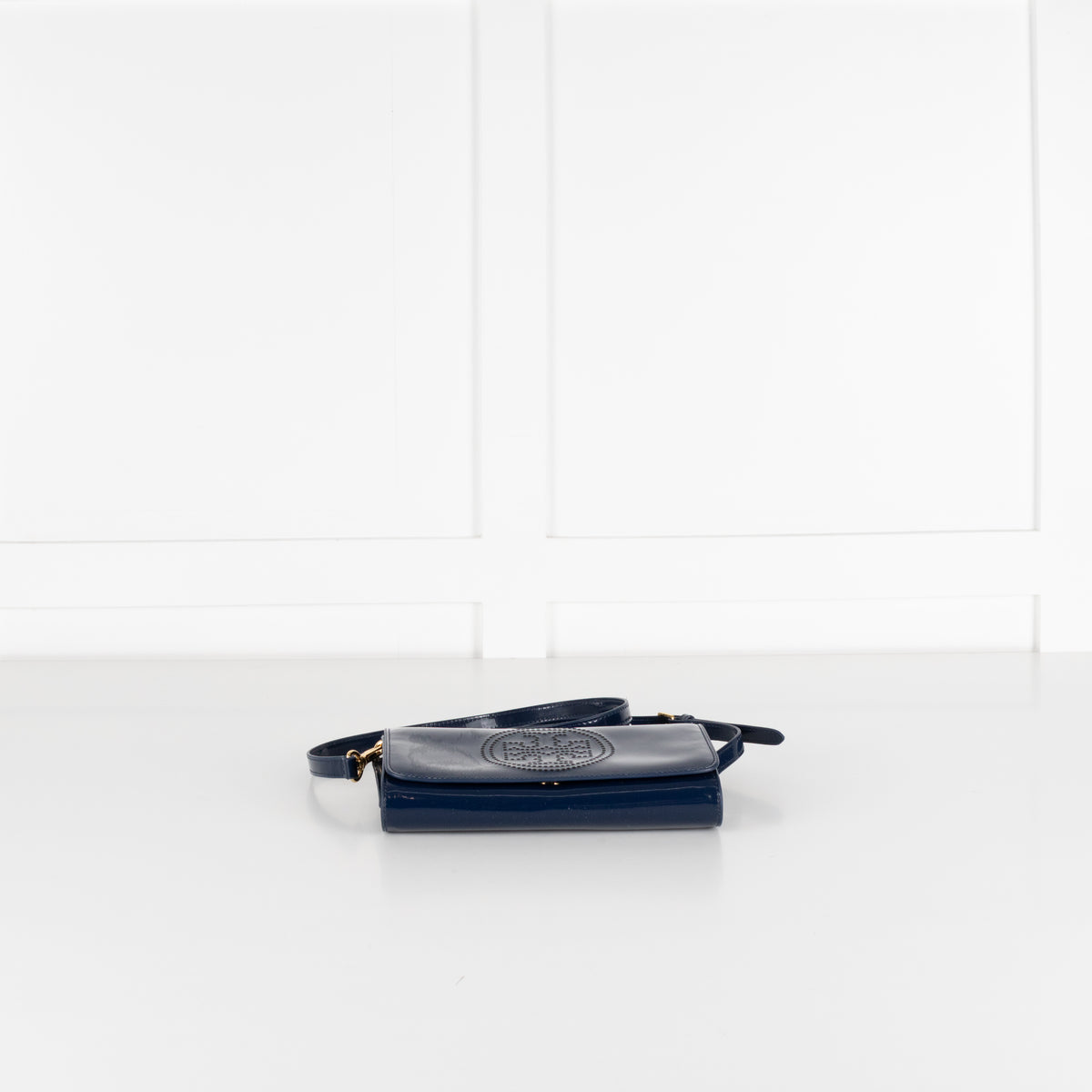 Tory Burch Navy Patent Small Crossbody Bag