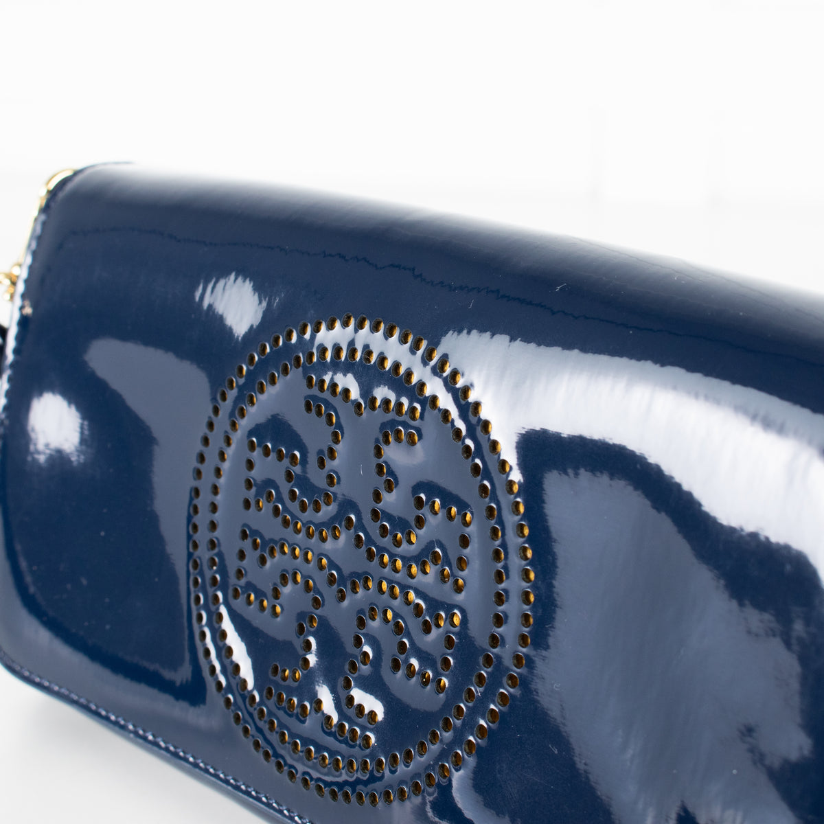 Tory Burch Navy Patent Small Crossbody Bag
