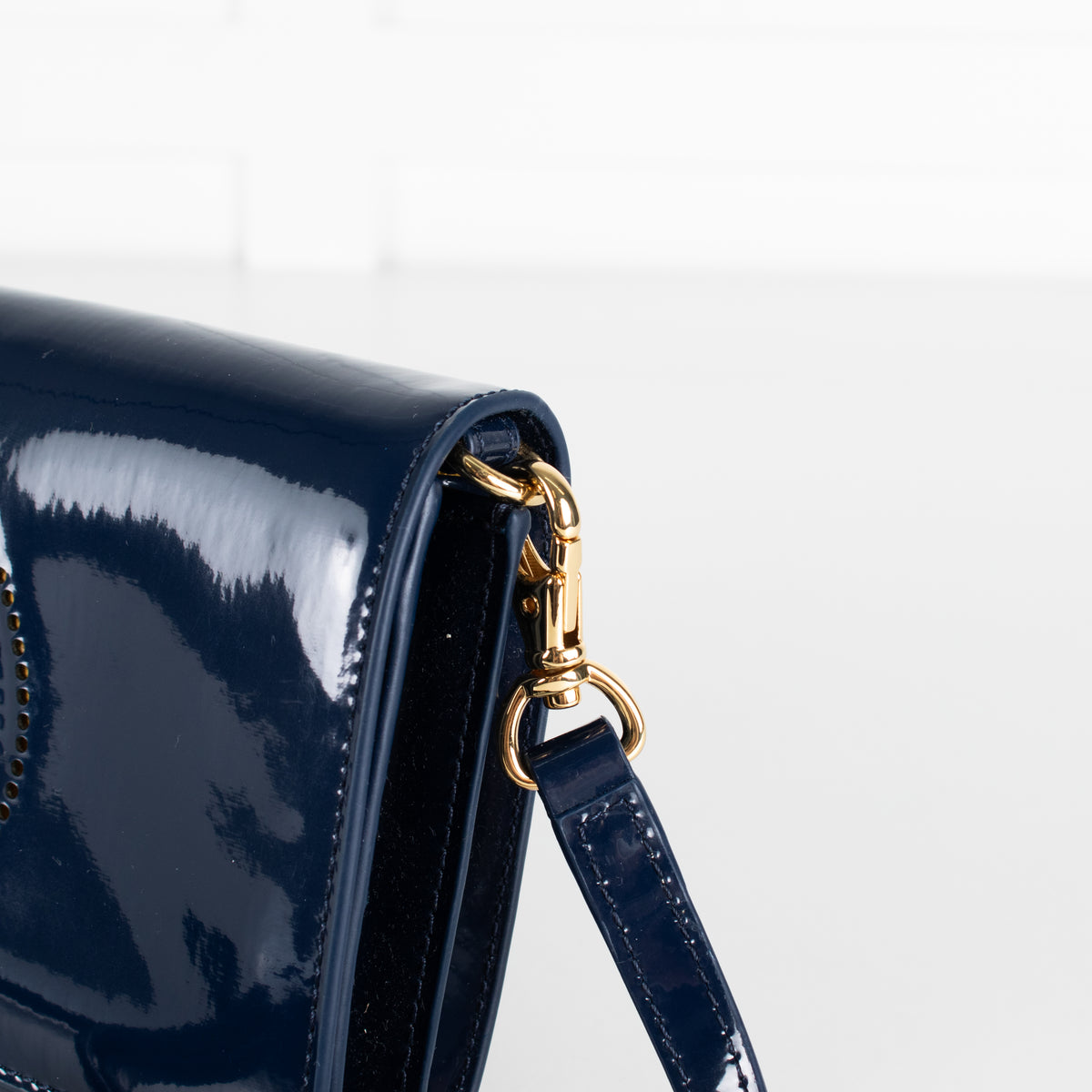 Tory Burch Navy Patent Small Crossbody Bag