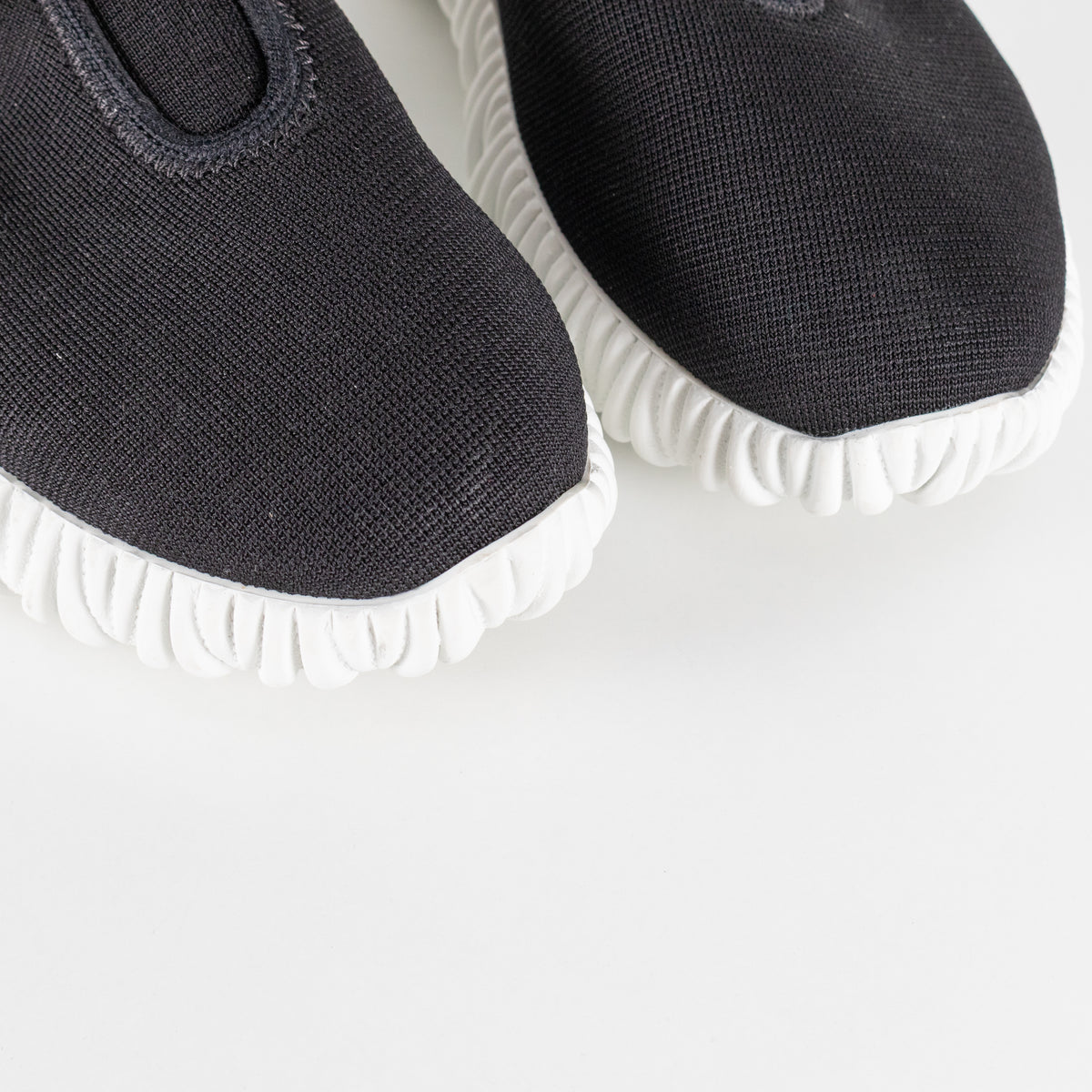 Miu Miu Black Knit Crystal Embellished Slip On Sneakers