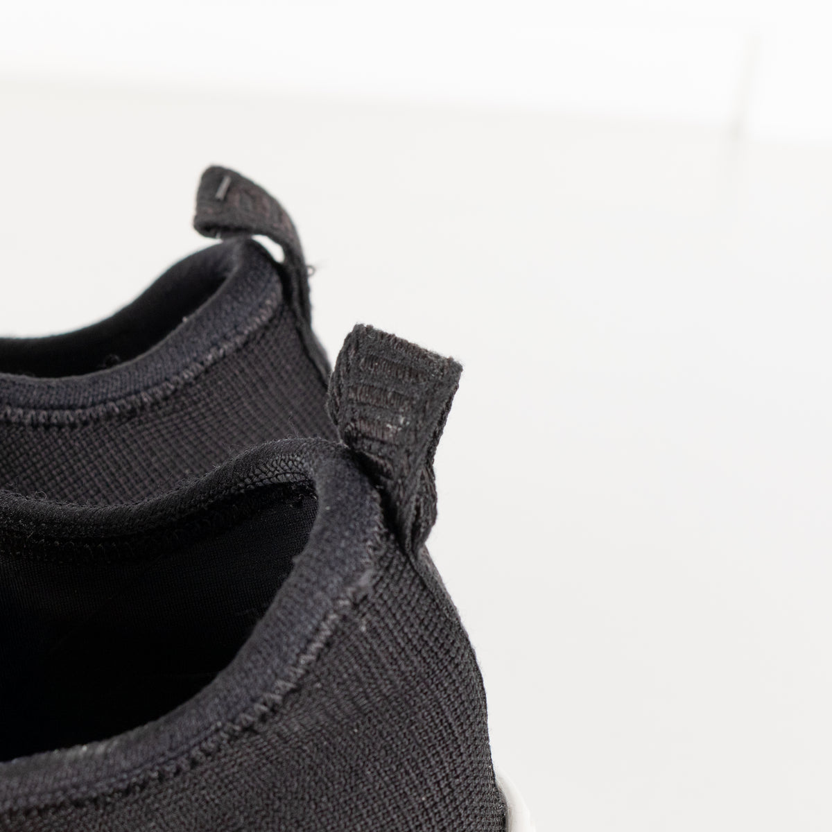 Miu Miu Black Knit Crystal Embellished Slip On Sneakers