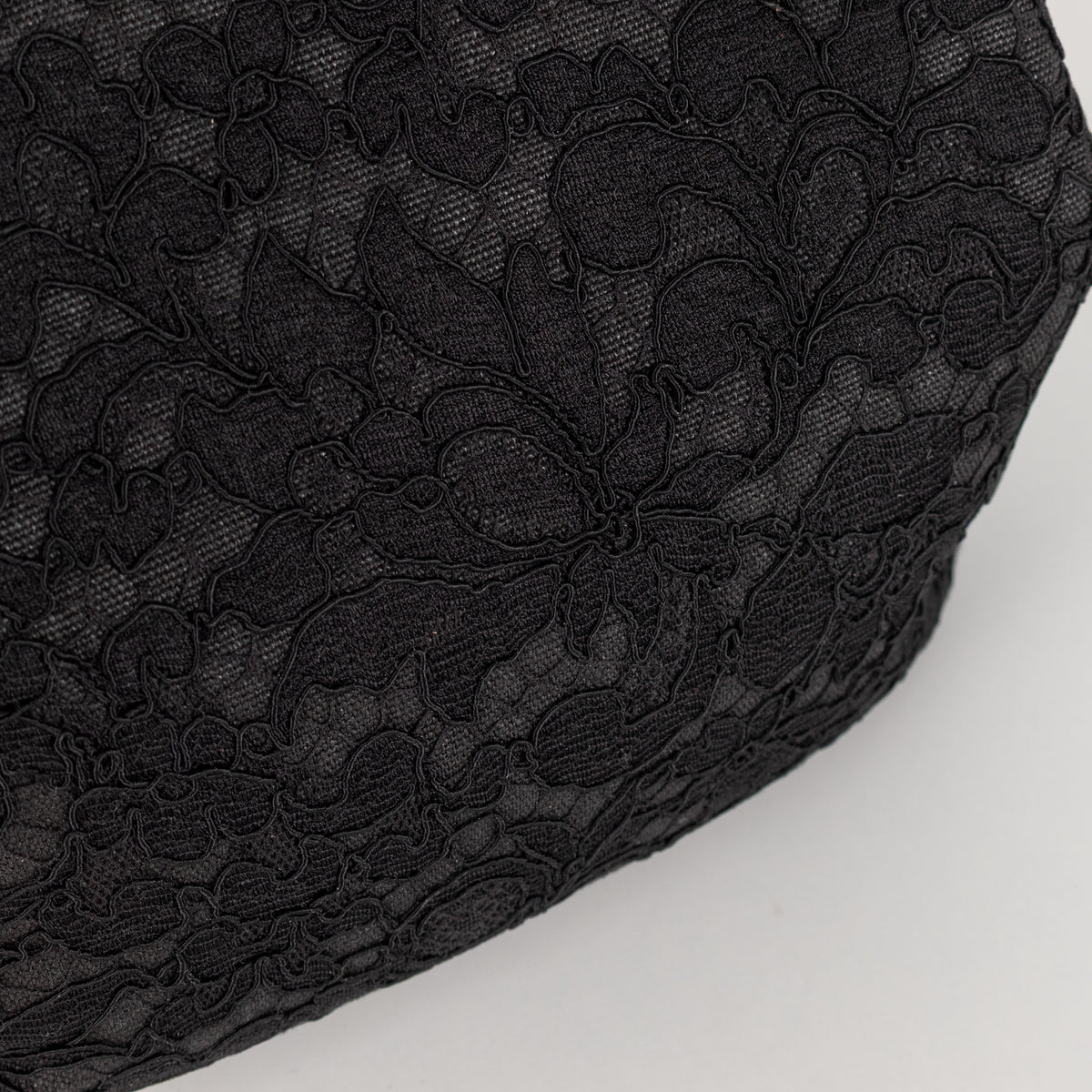 Dolce & Gabbana Black Lace Silver Closure Evening Handbag