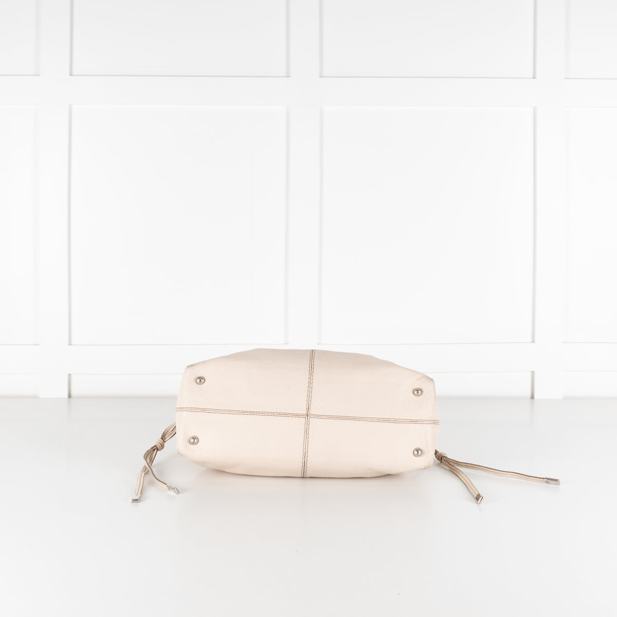 Tod's Cream Leather Tote Bag