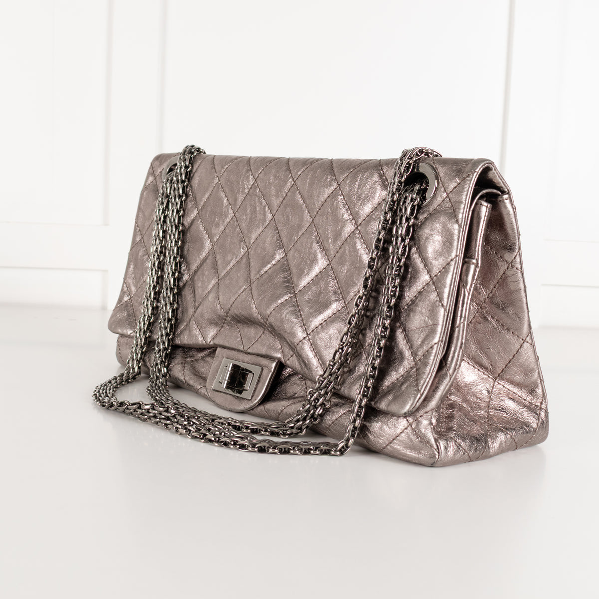 Chanel 2.55 Reissue Maxi Metallic Shoulder Bag