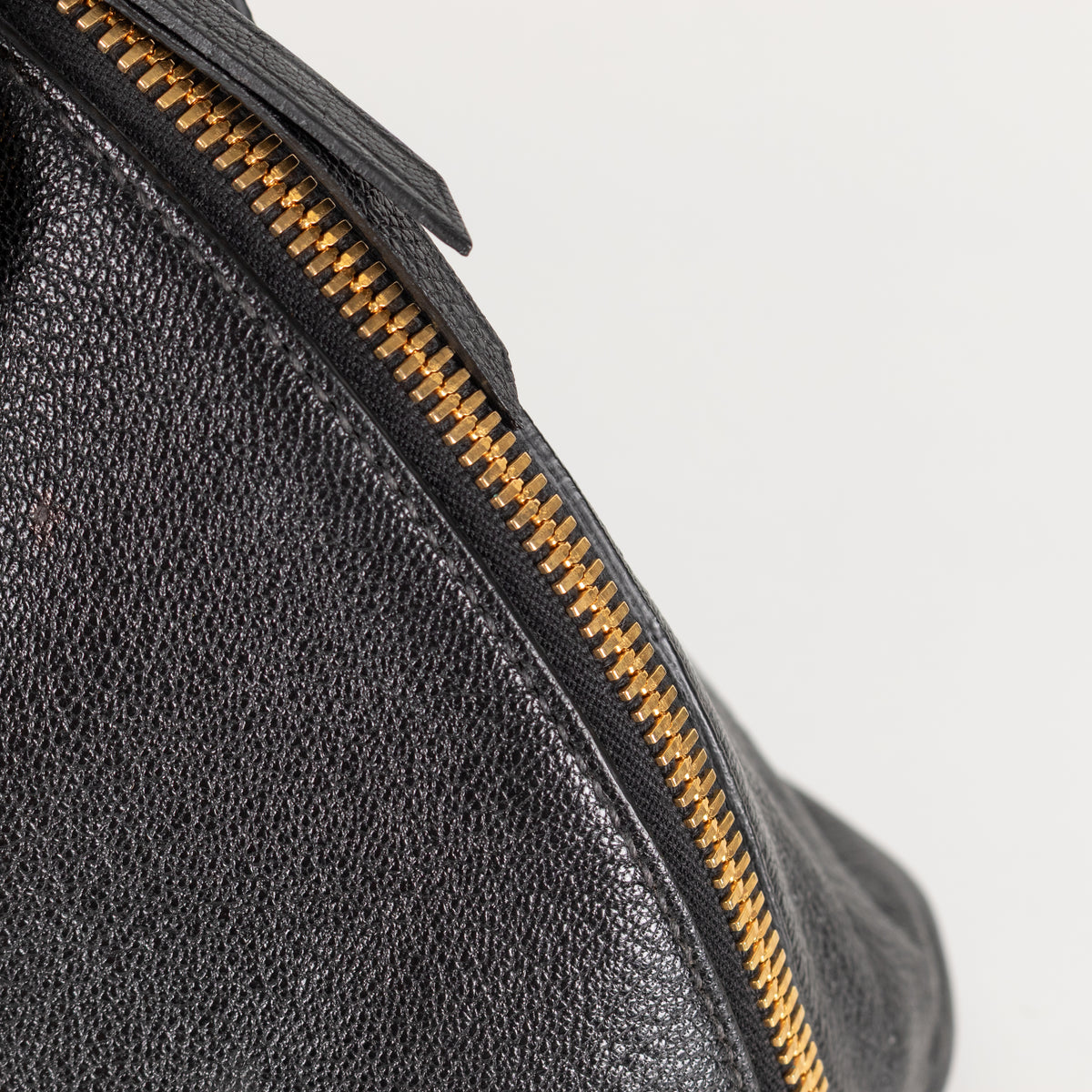 Miu Miu black grained Madras leather dome bag