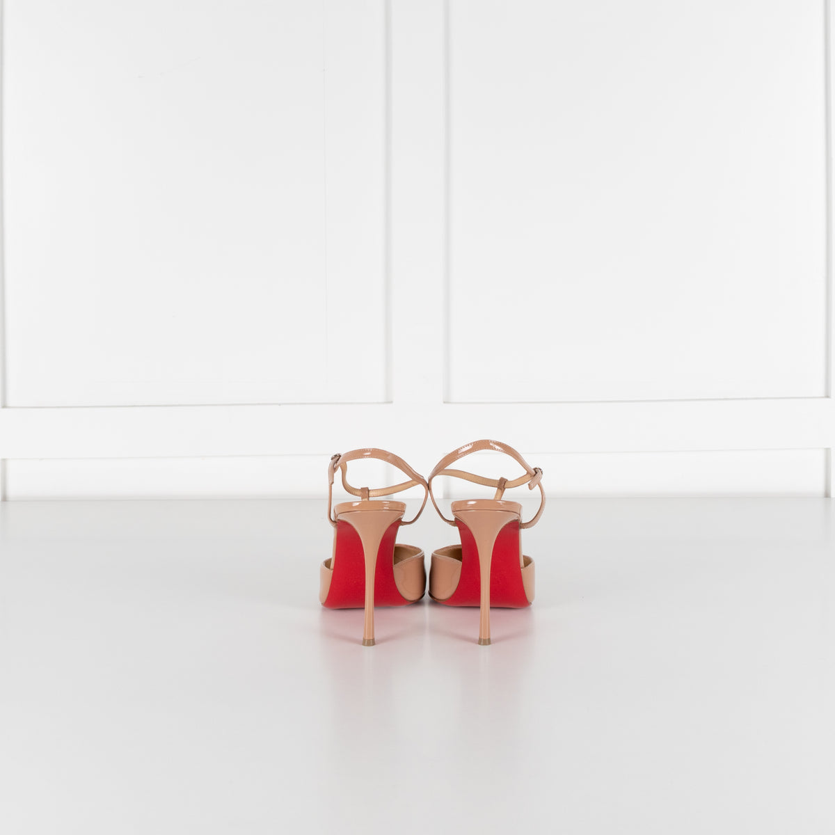 Christian Louboutin Me Pam Nude Patent T-strap Pumps