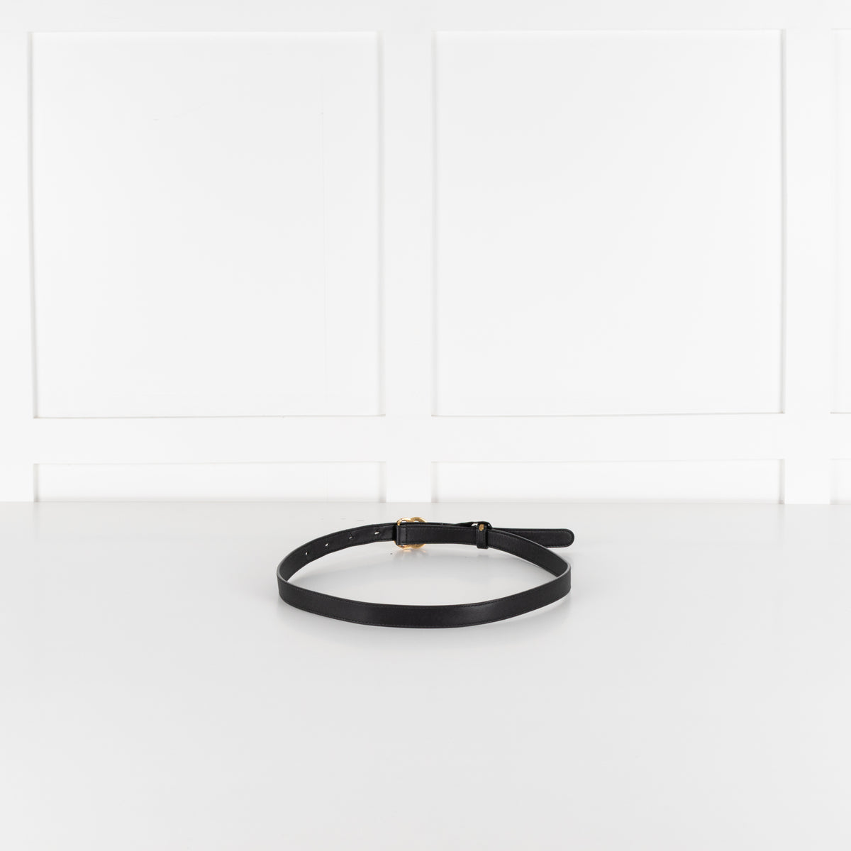 Gucci GG Marmont Black Leather Belt