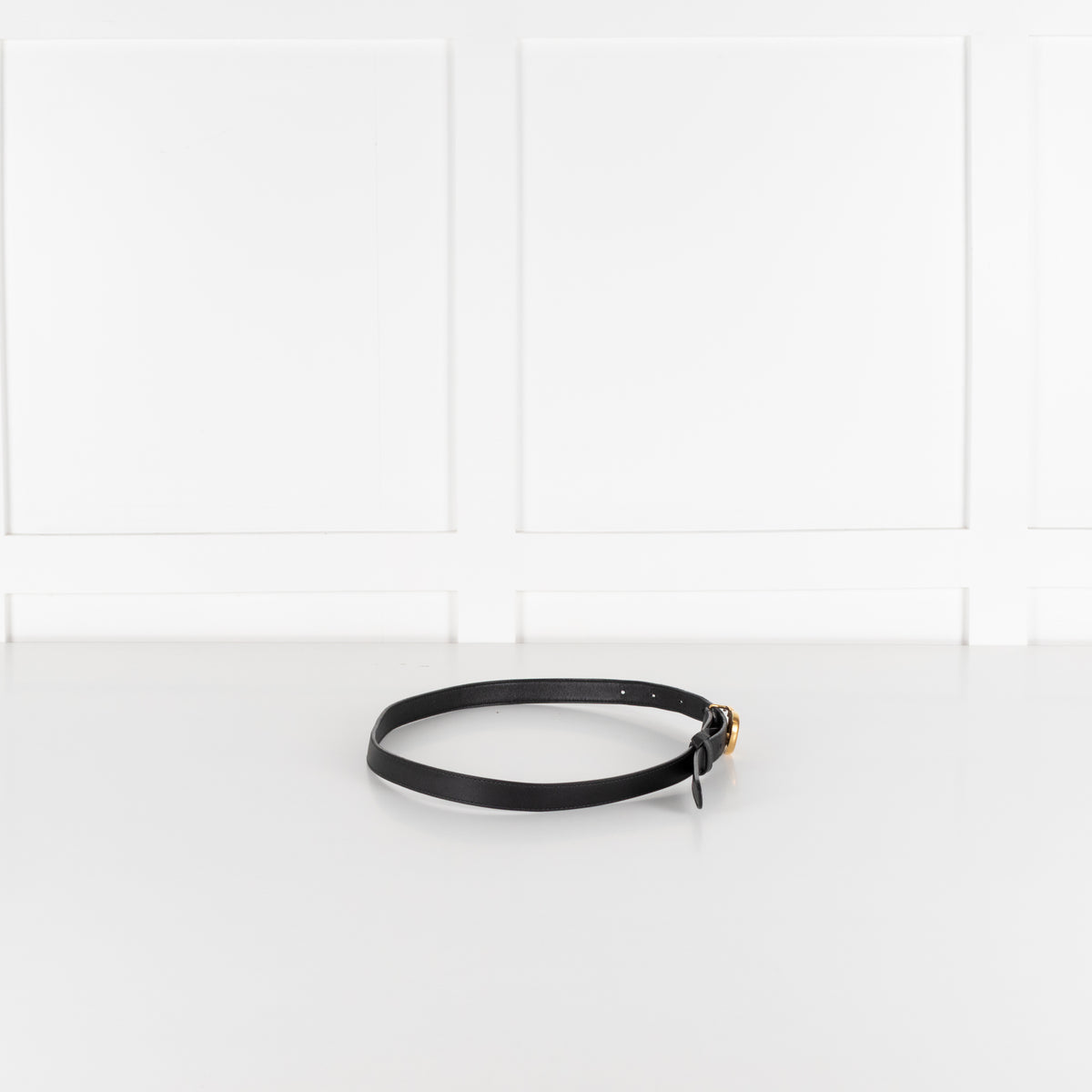 Gucci GG Marmont Black Leather Belt