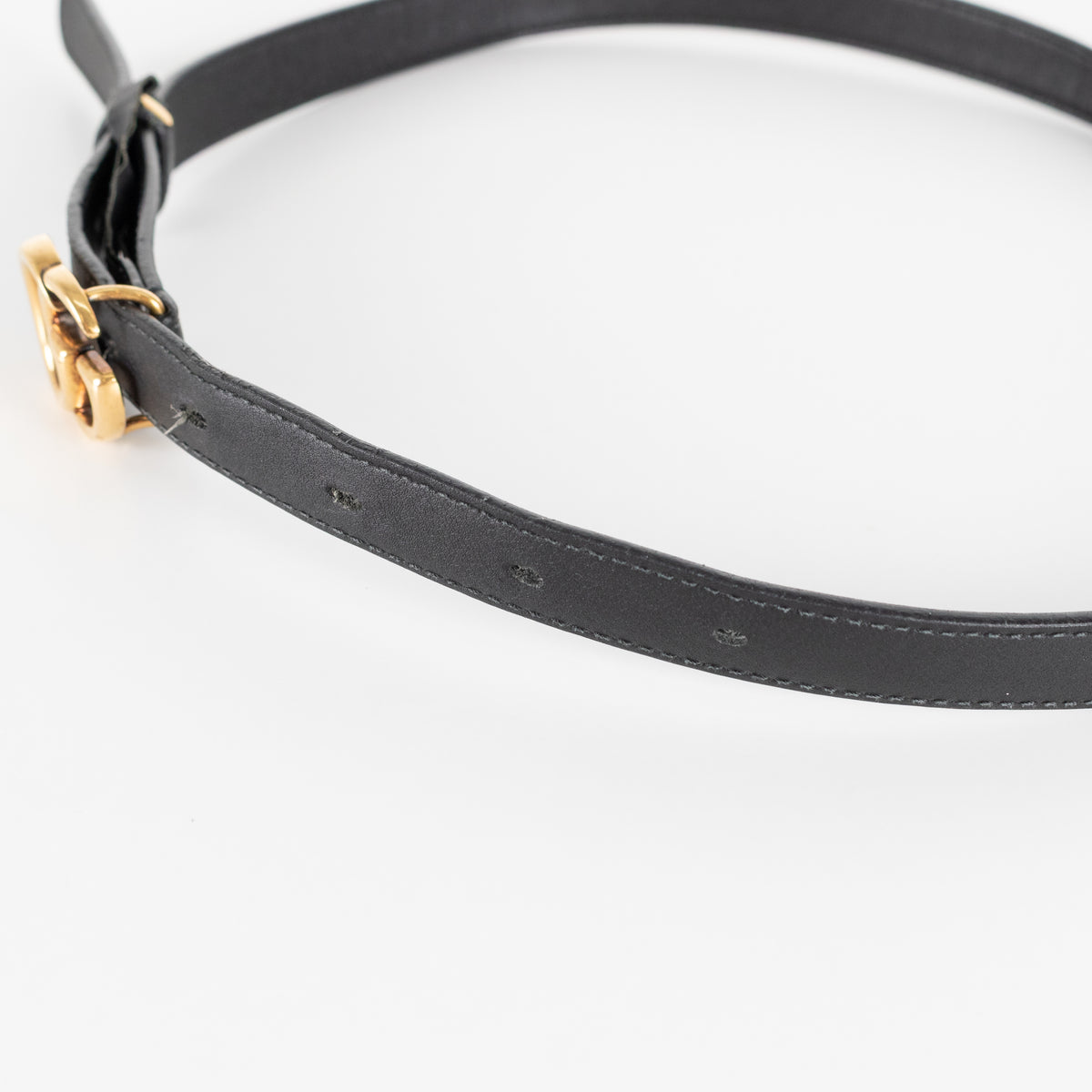 Gucci GG Marmont Black Leather Belt