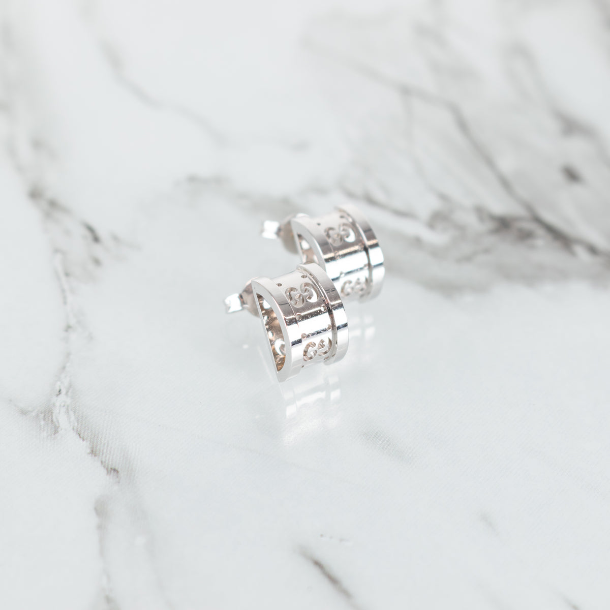 Gucci Silver Icon Twirl 18kt Earrings