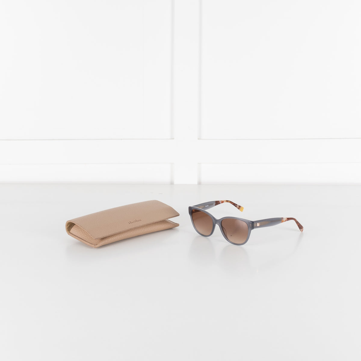 Max Mara Grey Blue Acetate Sunglasses