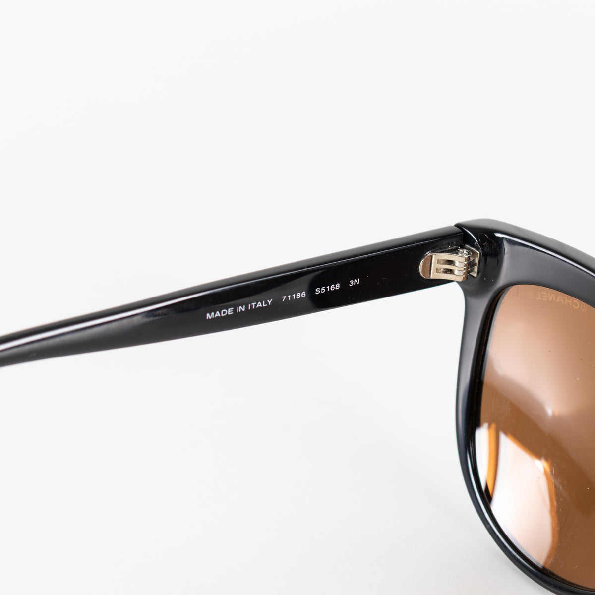 Chanel Black Cat Eye Shape Interlocking CC Logo Sunglasses