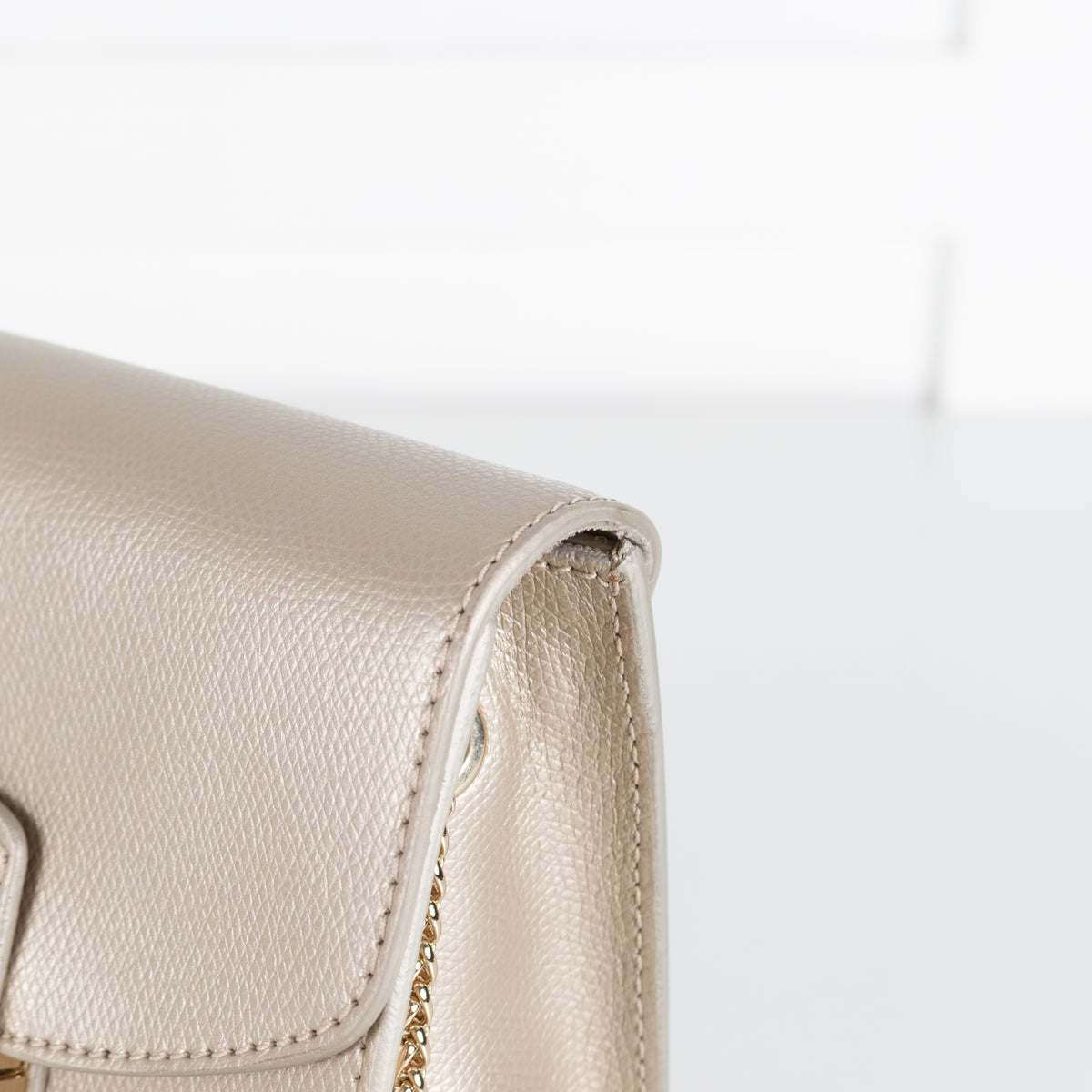 Furla Gold Metropolis Crossbody Leather Bag