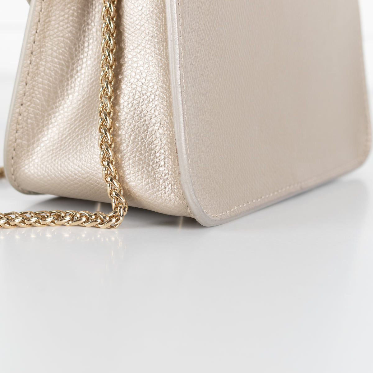 Furla Gold Metropolis Crossbody Leather Bag