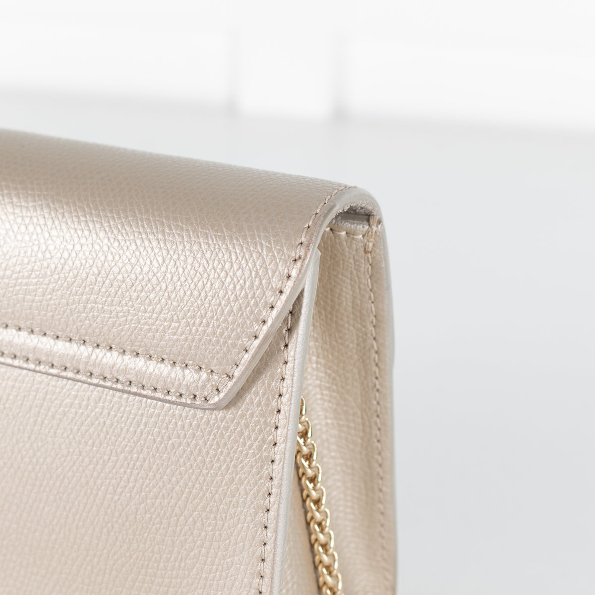 Furla Gold Metropolis Crossbody Leather Bag