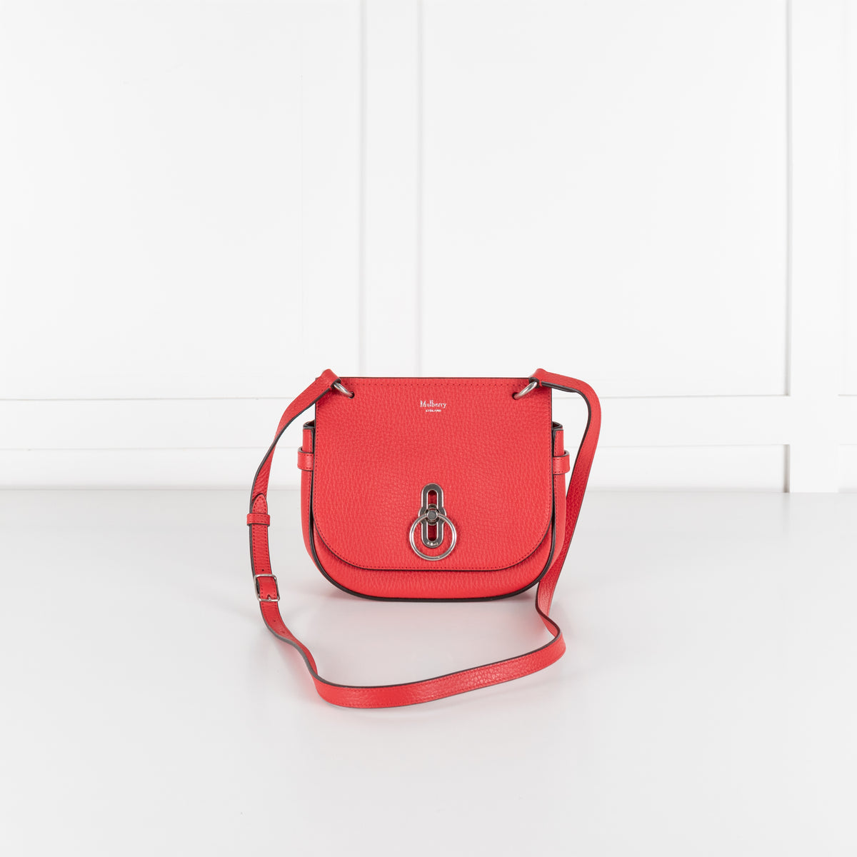 Mulberry Red Amberley Small Grainy Leather Satchel Bag