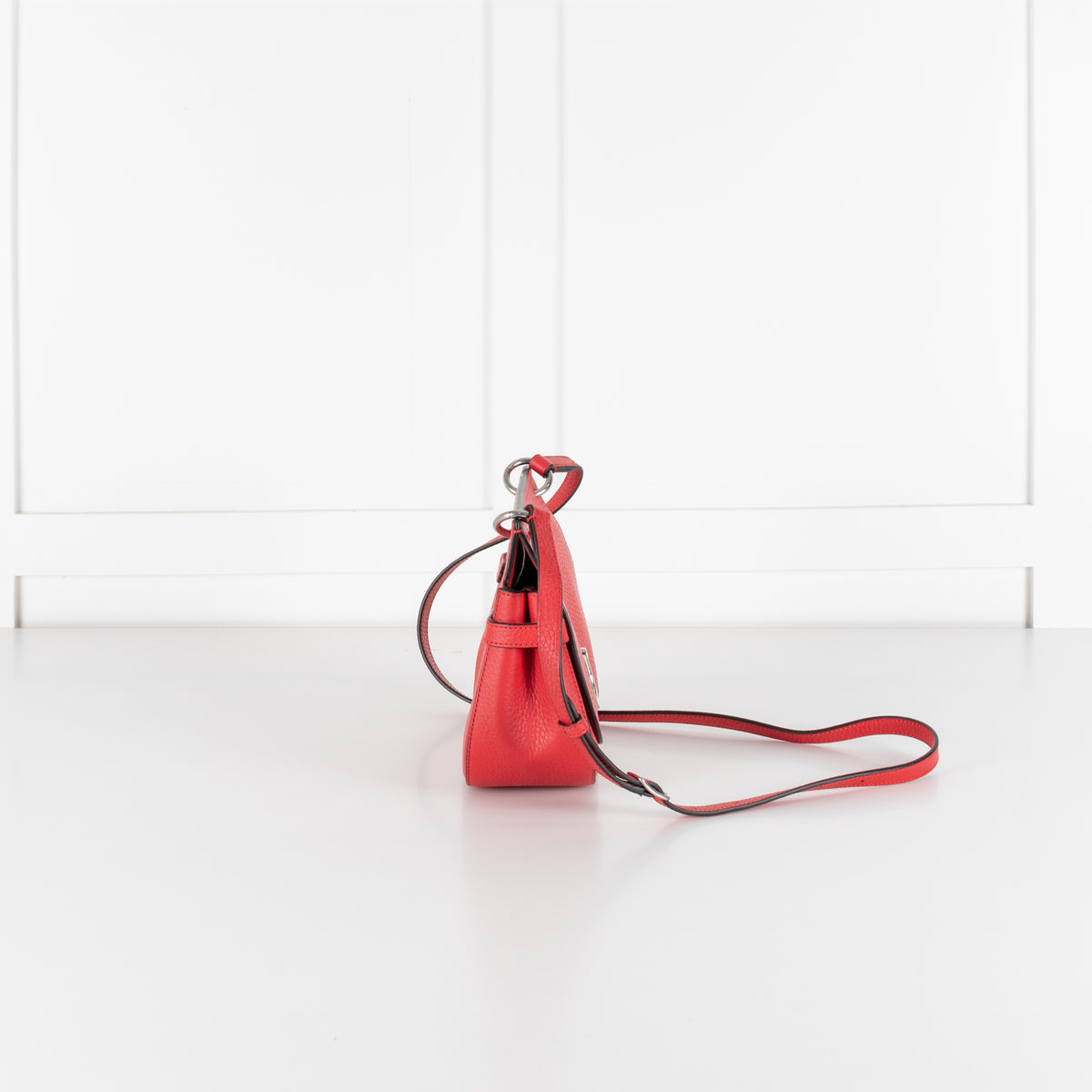 Mulberry Red Amberley Small Grainy Leather Satchel Bag