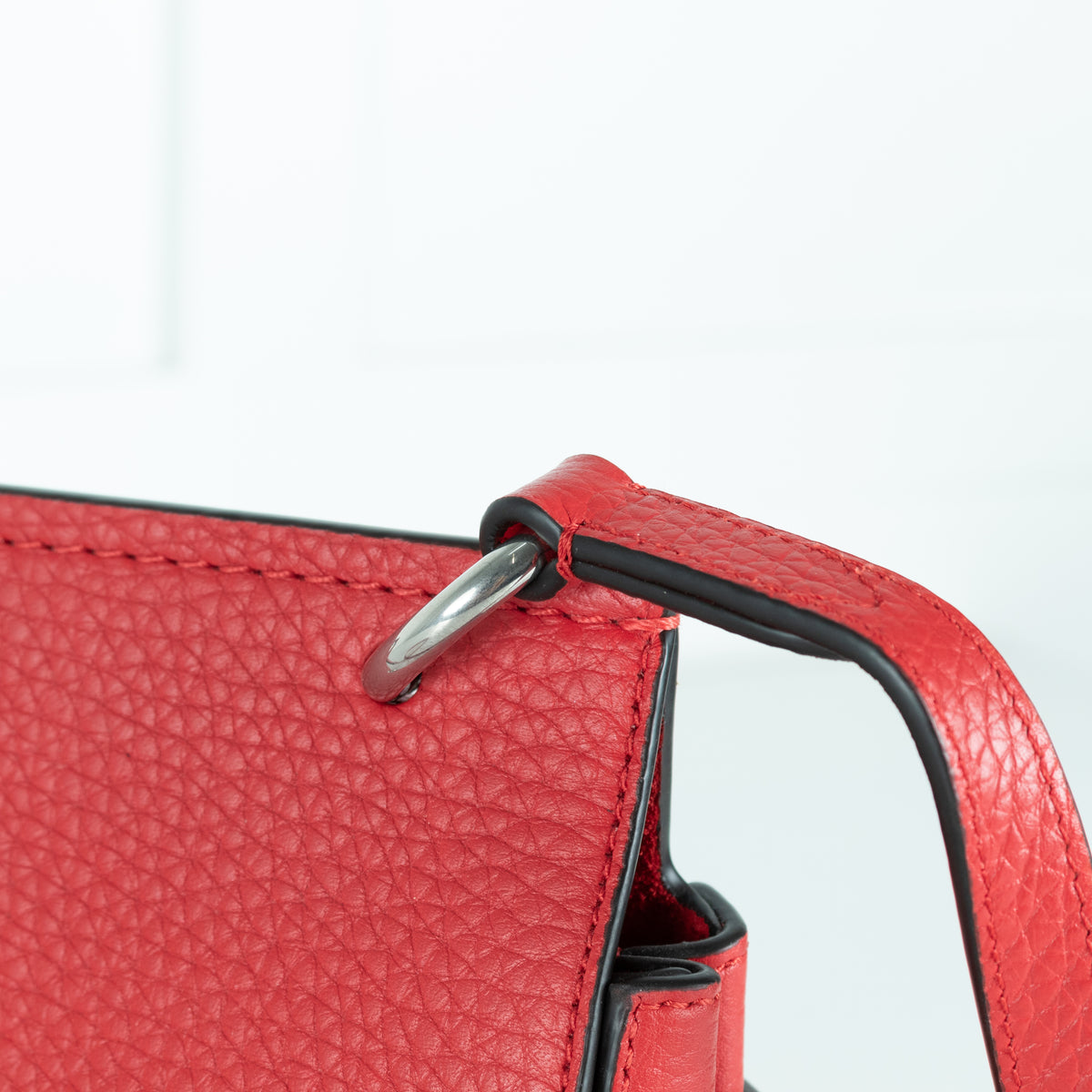 Mulberry Red Amberley Small Grainy Leather Satchel Bag