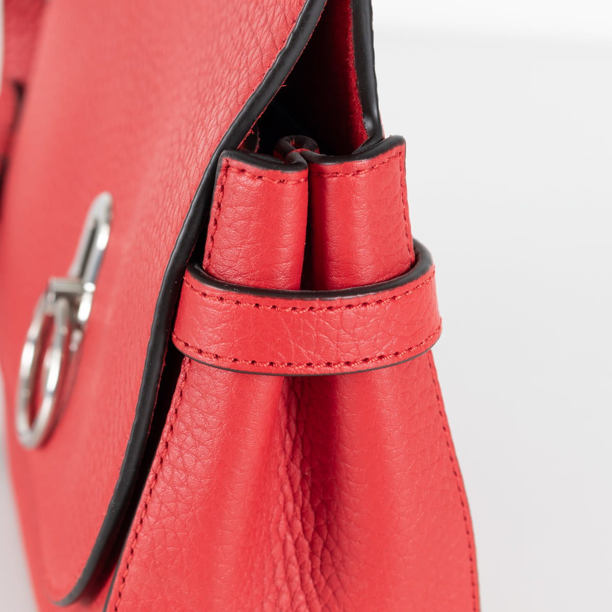 Mulberry Red Amberley Small Grainy Leather Satchel Bag