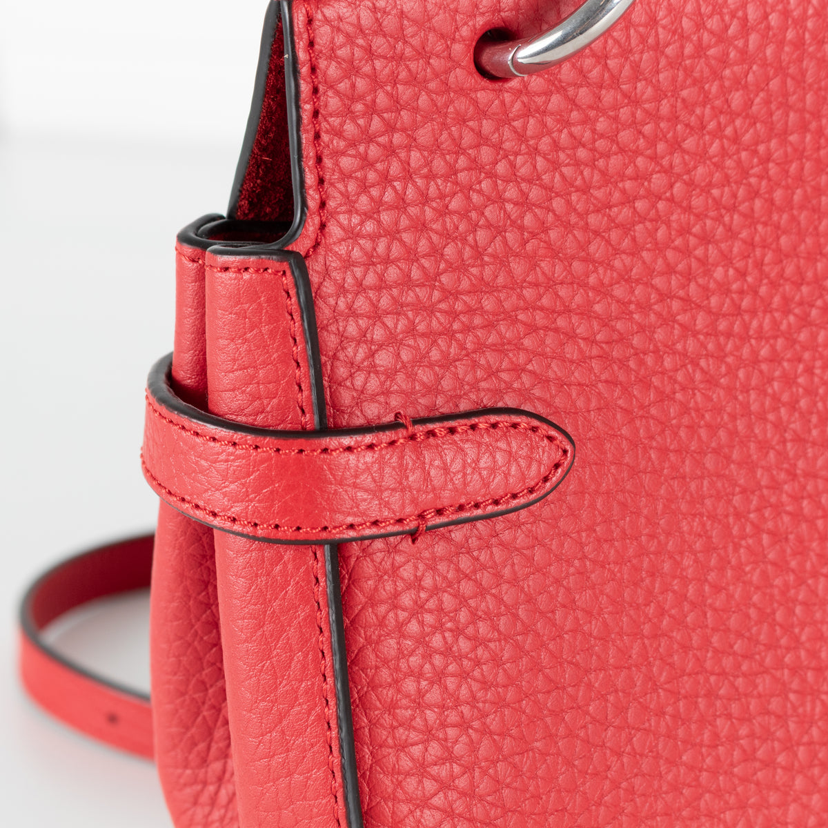 Mulberry Red Amberley Small Grainy Leather Satchel Bag