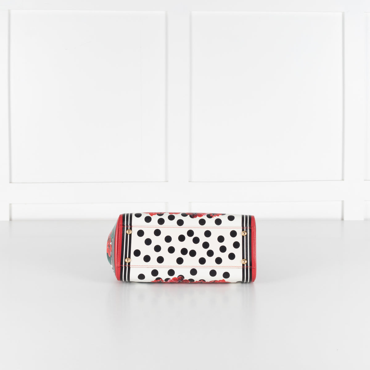 Dolce & Gabbana Red Sicily Geranium Leather Handbag