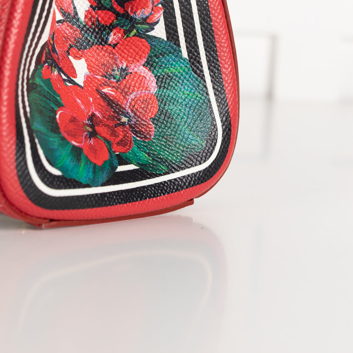 Dolce & Gabbana Red Sicily Geranium Leather Handbag