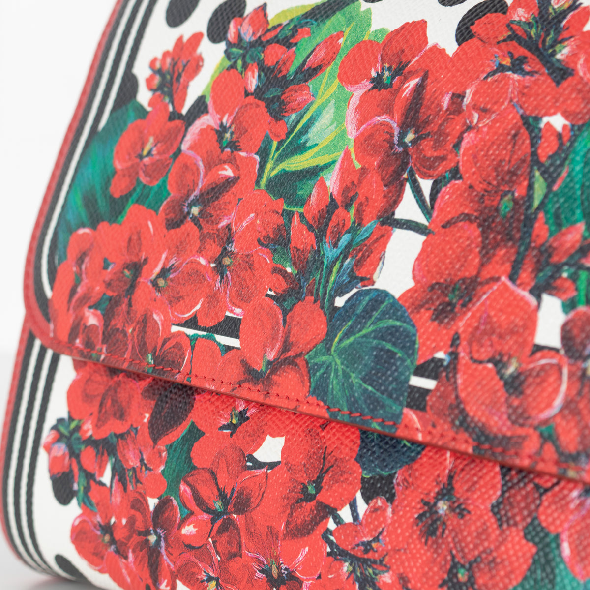 Dolce & Gabbana Red Sicily Geranium Leather Handbag