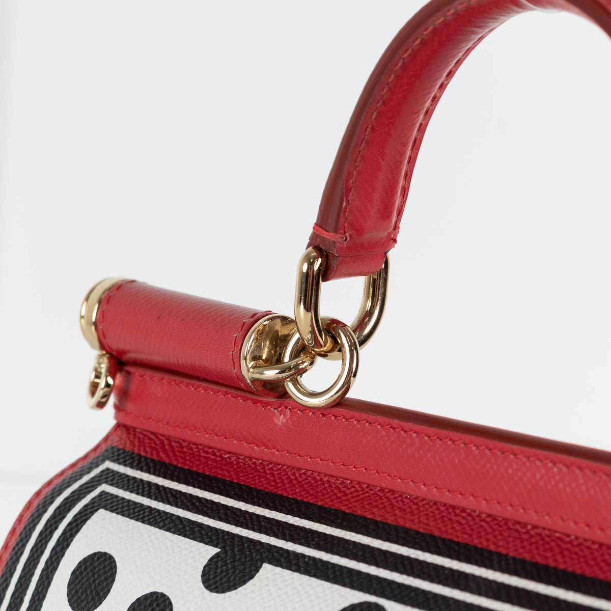 Dolce & Gabbana Red Sicily Geranium Leather Handbag