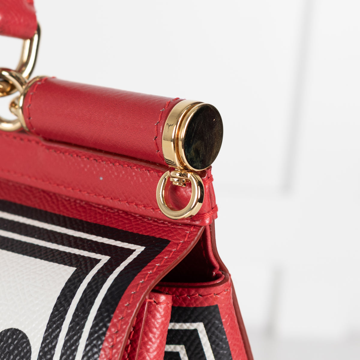 Dolce & Gabbana Red Sicily Geranium Leather Handbag