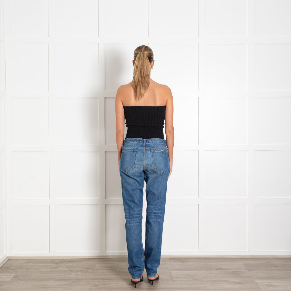 Rag & Bone Blue Denim Boyfriend-Style Jeans