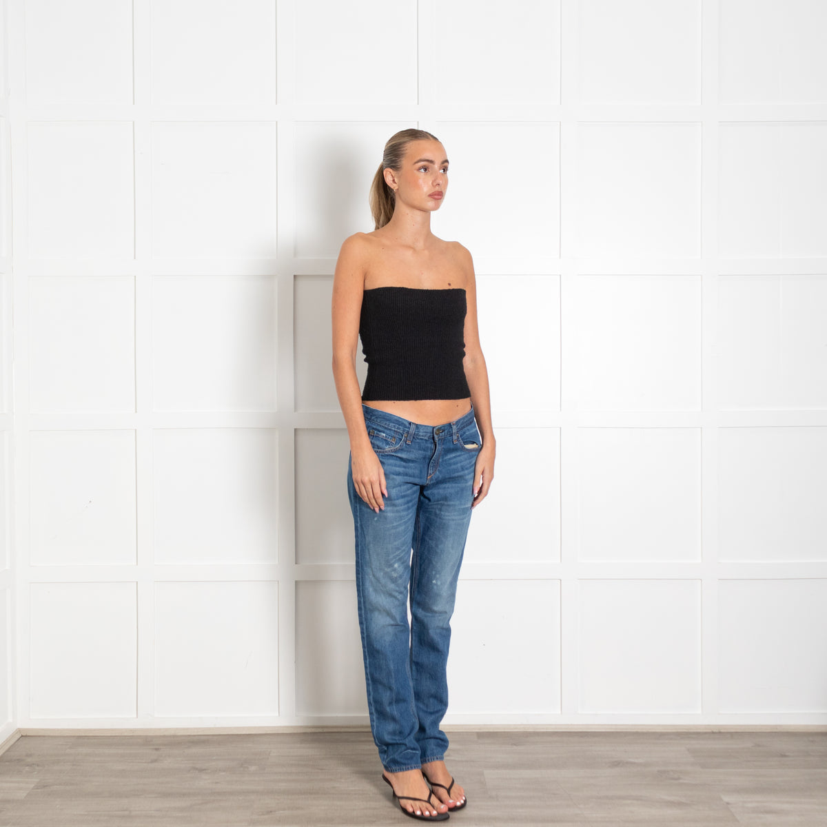 Rag & Bone Blue Denim Boyfriend-Style Jeans