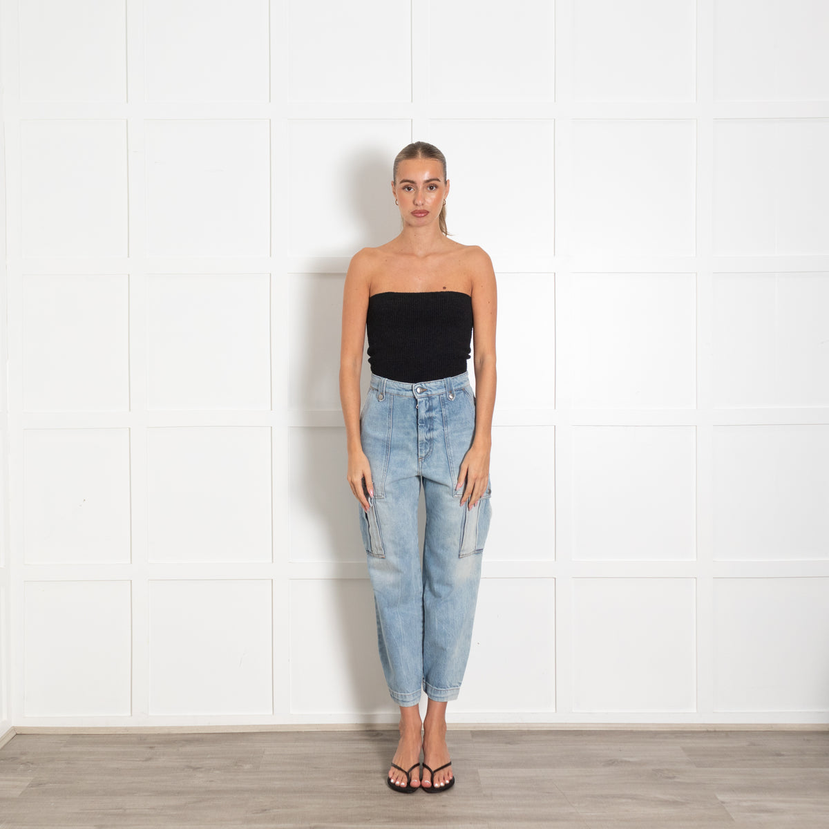 Zadig & Voltaire Light-Wash Denim Cargo Jeans