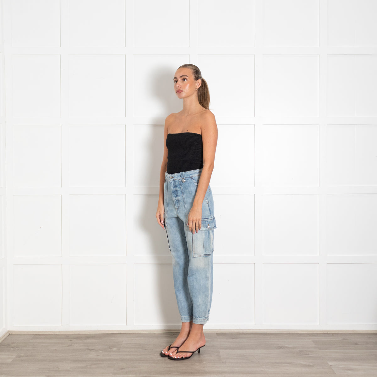 Zadig & Voltaire Light-Wash Denim Cargo Jeans