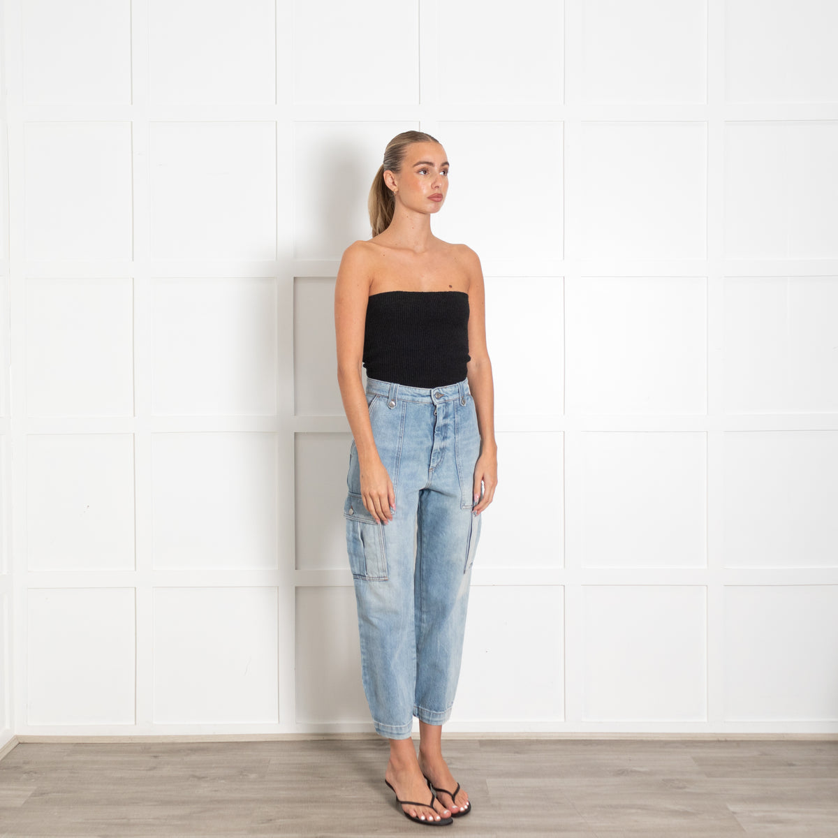 Zadig & Voltaire Light-Wash Denim Cargo Jeans