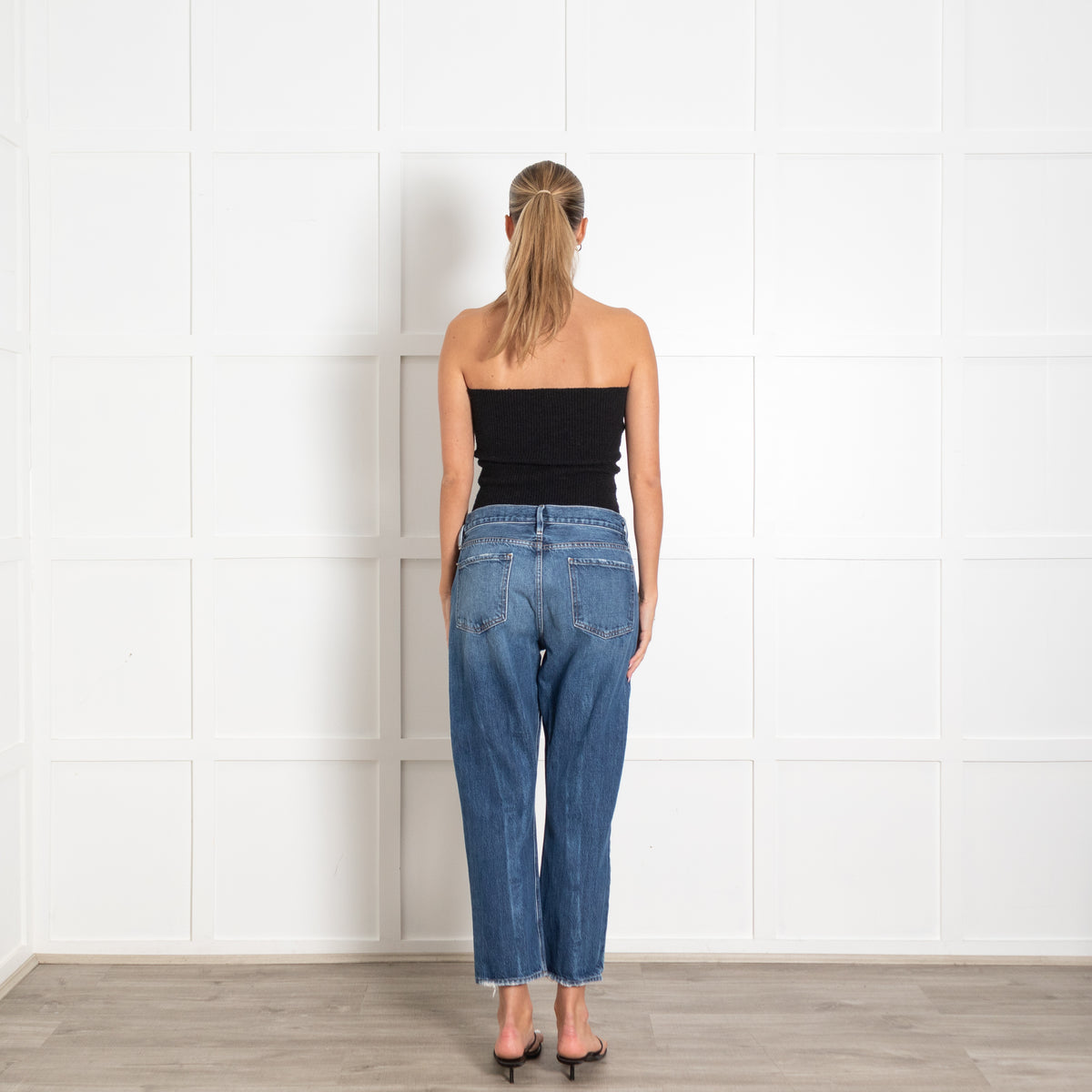 Frame Le Piper Blue Wash Cropped Straight Leg