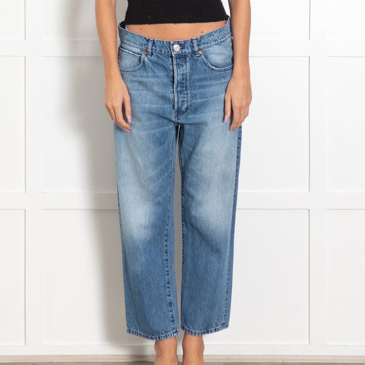 3x1 NYC Blue Wash Cropped Jeans
