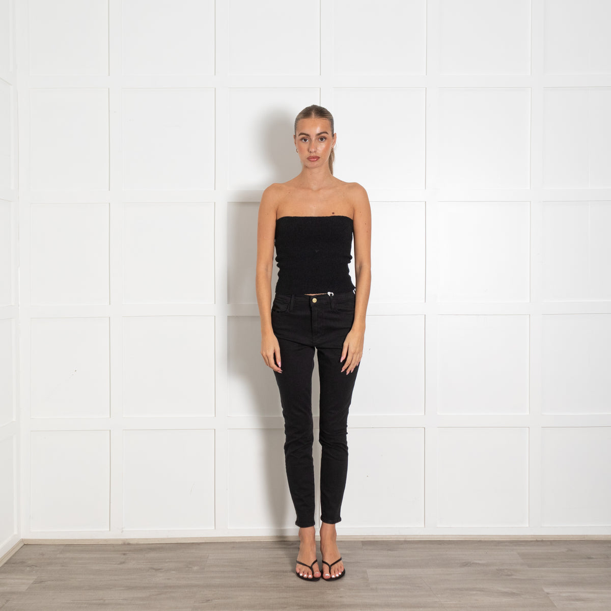 Frame Black High Waist Skinny Jean